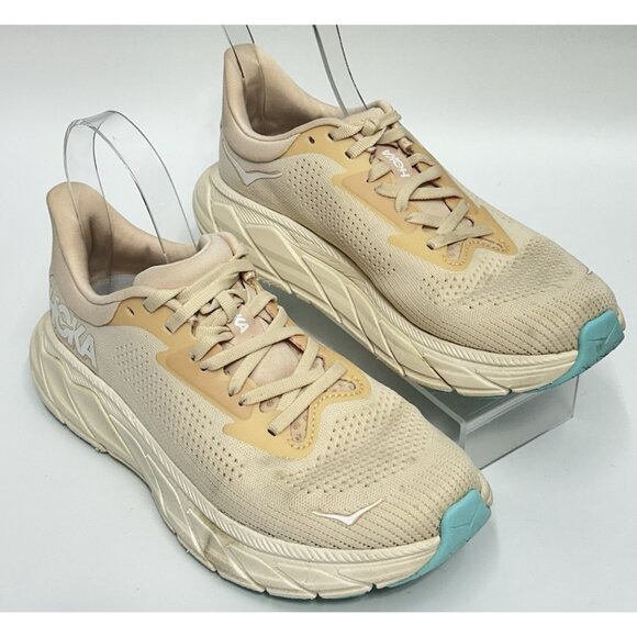 Hoka One One Arahi 7 Running Shoes Vanilla Cream Size 7.5 Gym Supportive Train - Picture 2 of 8